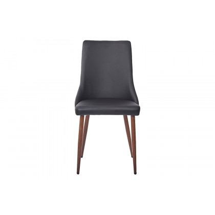Worldwide Cora Side Chair Set of 2 - Black/Walnut