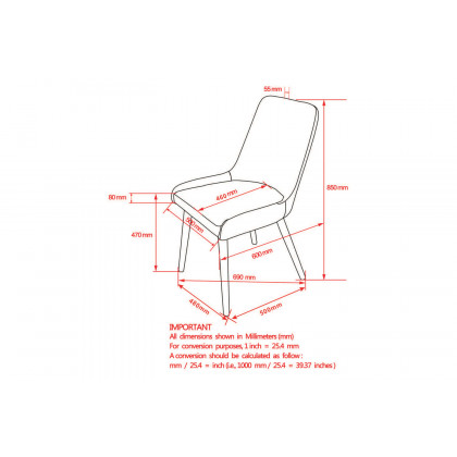 Worldwide Mia Side Chair Set of 2 - Dark Gray/Gray Leg