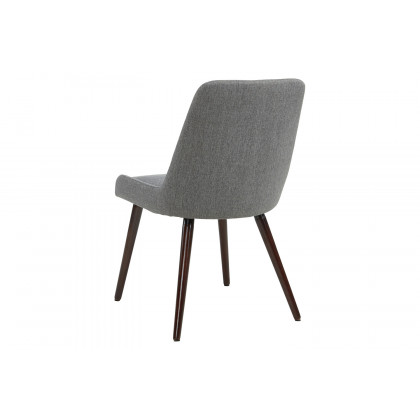 Worldwide Mia Side Chair Set of 2 - Dark Gray/Walnut Leg