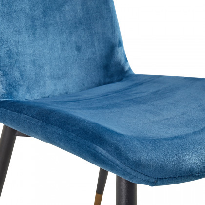 Worldwide Gabi Side Chair Set of 2 - Blue/Black