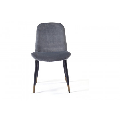Worldwide Gabi Side Chair Set of 2 - Gray/Black