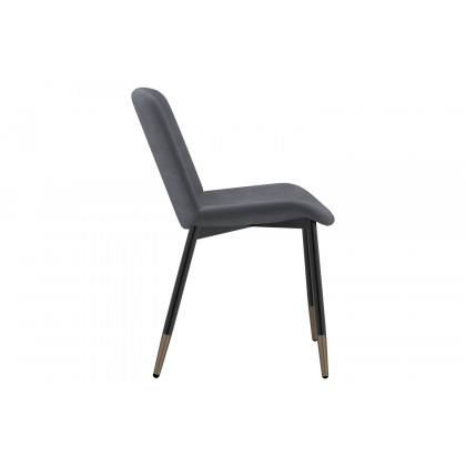 Worldwide Gabi Side Chair Set of 2 - Gray/Black