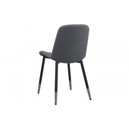 Worldwide Gabi Side Chair Set of 2 - Gray/Black