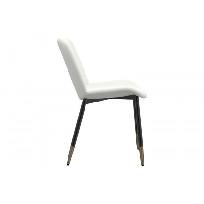 Worldwide Gabi Side Chair Set of 2 - Ivory/Black