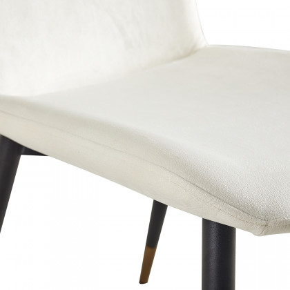 Worldwide Gabi Side Chair Set of 2 - Ivory/Black