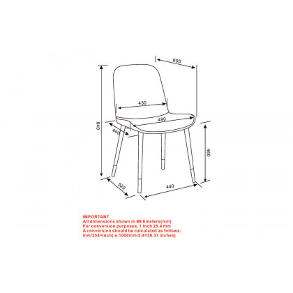 Worldwide Gabi Side Chair Set of 2 - Ivory/Black