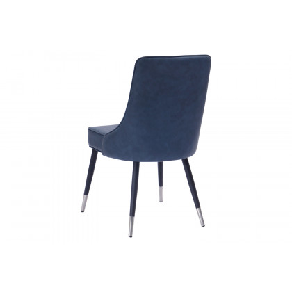 Worldwide Silvano Side Chair Set of 2 - Vintage Blue/Black