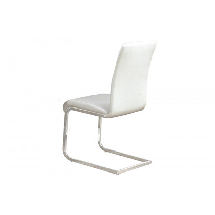 Worldwide Maxim Side Chair Set of 2 - White/Chrome