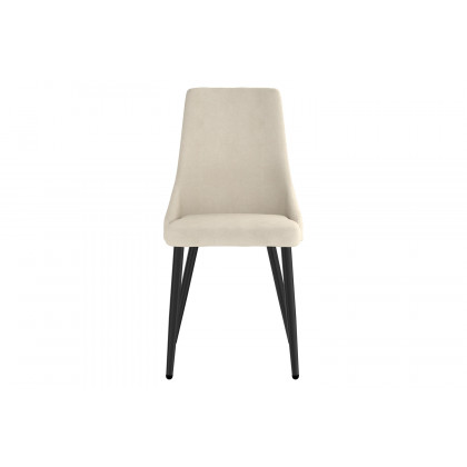 Worldwide Venice Side Chair Set of 2 - Beige/Black