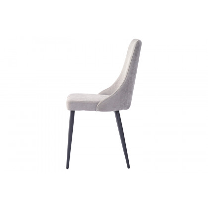 Worldwide Venice Side Chair Set of 2 - Gray/Black