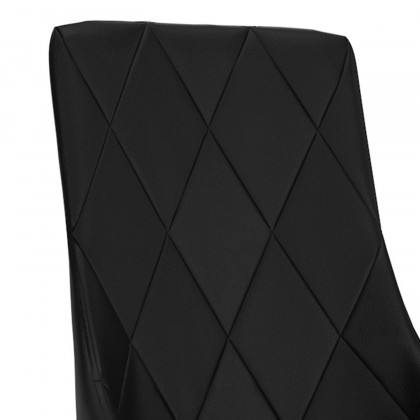 Worldwide Antoine Side Chair Set of 2 - Black/Aged Gold