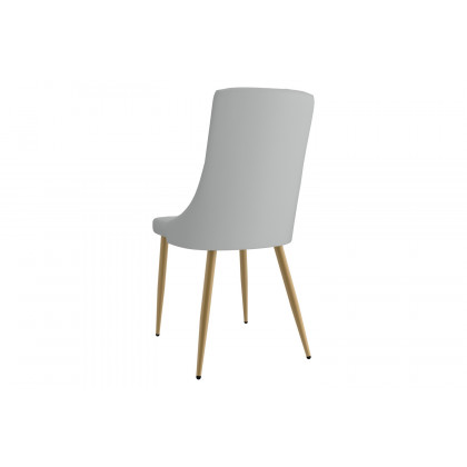 Worldwide Antoine Side Chair Set of 2 - Light Gray/Aged Gold