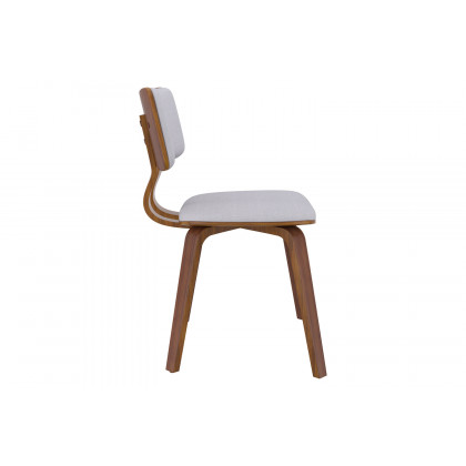 Worldwide Zuni Side Chair - Gray/Walnut