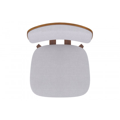 Worldwide Zuni Side Chair - Gray/Walnut