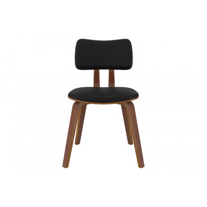 Worldwide Zuni Side Chair - Black/Walnut