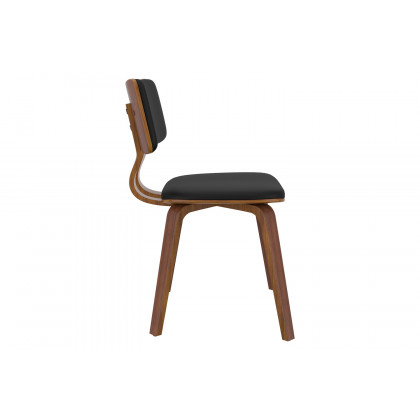 Worldwide Zuni Side Chair - Black/Walnut