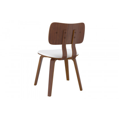Worldwide Zuni Side Chair - White/Walnut