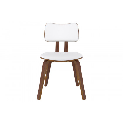 Worldwide Zuni Side Chair - White/Walnut