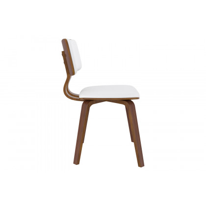 Worldwide Zuni Side Chair - White/Walnut