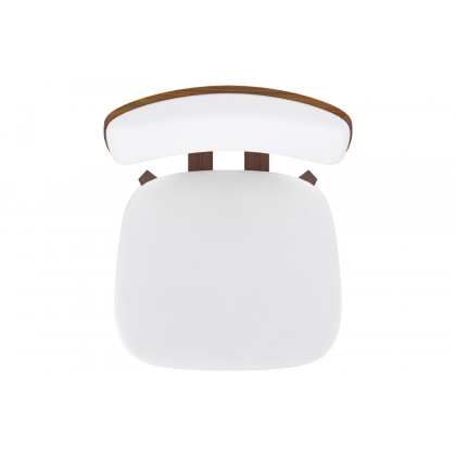 Worldwide Zuni Side Chair - White/Walnut