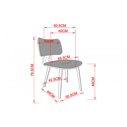 Worldwide Zuni Side Chair - White/Walnut
