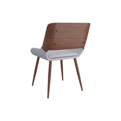 Worldwide Hudson Side Chair - Gray/Walnut