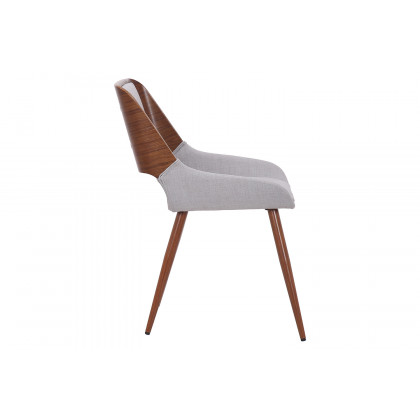 Worldwide Hudson Side Chair - Gray/Walnut
