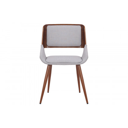 Worldwide Hudson Side Chair - Gray/Walnut