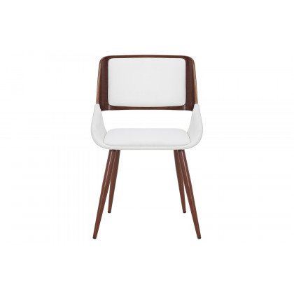 Worldwide Hudson Side Chair - White/Walnut