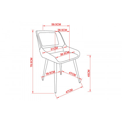 Worldwide Hudson Side Chair - White/Walnut