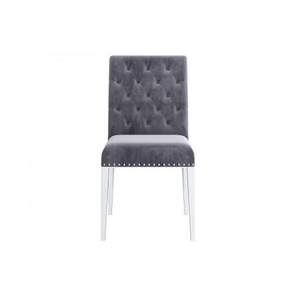 Worldwide Azul Side Chair Set of 2 - Gray/Silver