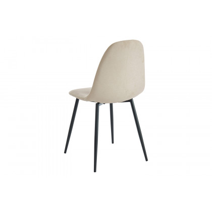 Worldwide Olly Side Chair Set of 4 - Beige/Black