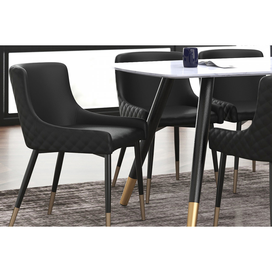 Worldwide Xander Side Chair Set of 2 - Black