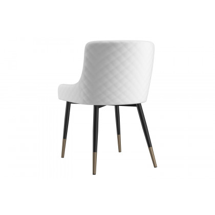 Worldwide Xander Side Chair Set of 2 - White/Black