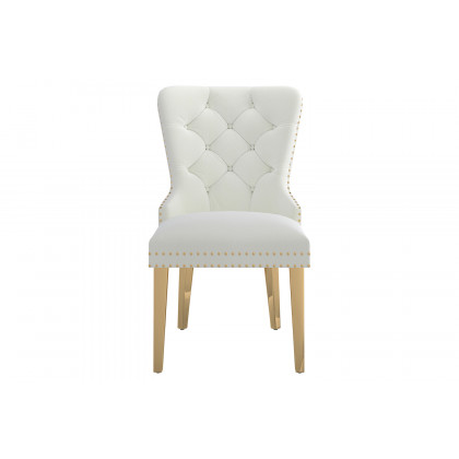 Worldwide Mizal Side Chair Set of 2 - Ivory/Gold
