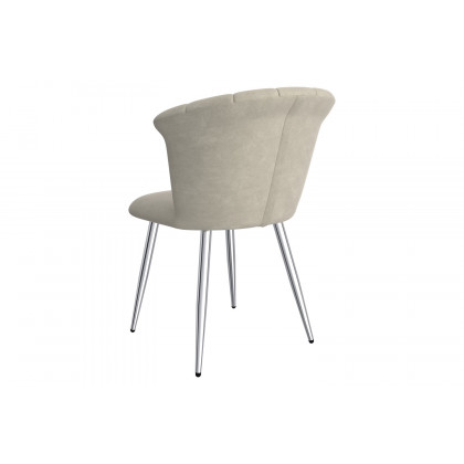 Worldwide Orchid Side Chair Set of 2 - Gray/Silver