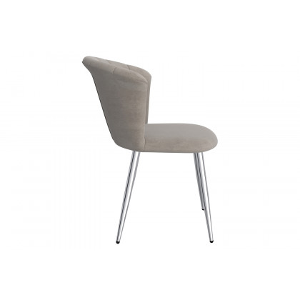 Worldwide Orchid Side Chair Set of 2 - Gray/Silver