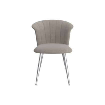 Worldwide Orchid Side Chair Set of 2 - Gray/Silver