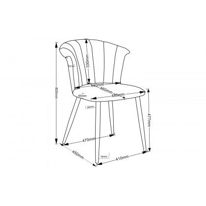 Worldwide Orchid Side Chair Set of 2 - Gray/Silver