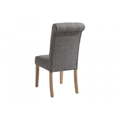Worldwide Melia Side Chair Set of 2 - Gray/Vintage Oak