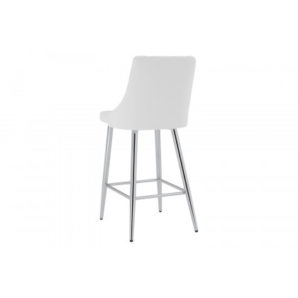 Worldwide Devo 26" Counter Stool Set of 2 - White/Chrome