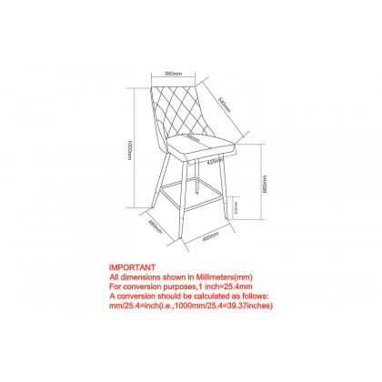 Worldwide Devo 26" Counter Stool Set of 2 - White/Chrome