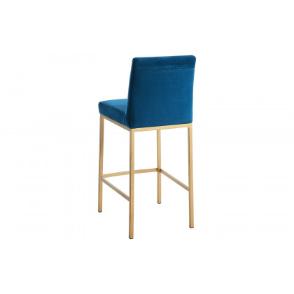 Worldwide Diego 26" Counter Stool Set of 2 - Blue/Aged Gold