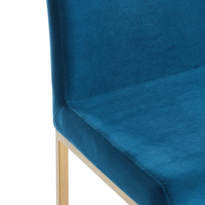 Worldwide Diego 26" Counter Stool Set of 2 - Blue/Aged Gold