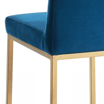 Worldwide Diego 26" Counter Stool Set of 2 - Blue/Aged Gold