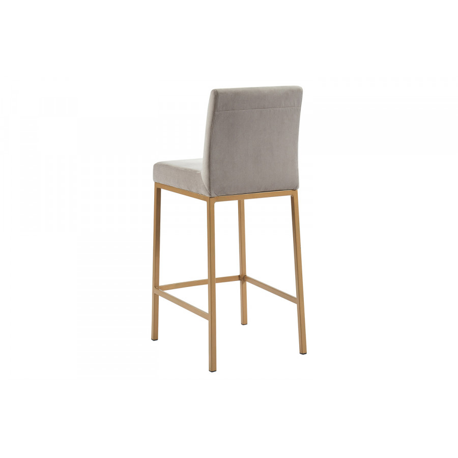 Worldwide Diego 26" Counter Stool Set of 2 - Gray/Aged Gold