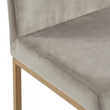 Worldwide Diego 26" Counter Stool Set of 2 - Gray/Aged Gold