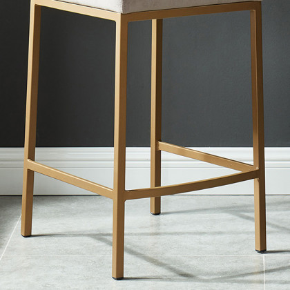 Worldwide Diego 26" Counter Stool Set of 2 - Gray/Aged Gold