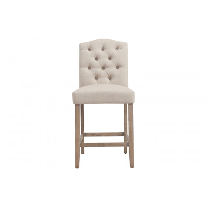 Worldwide Lucian 26" Counter Stool Set of 2 - Beige/Washed Gray