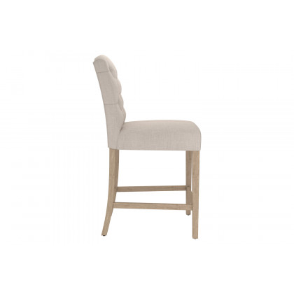 Worldwide Lucian 26" Counter Stool Set of 2 - Beige/Washed Gray